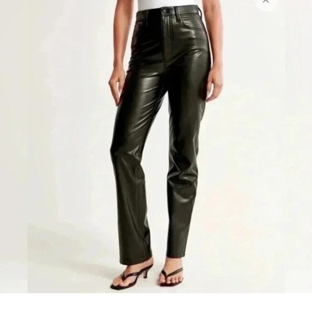 Black Vegan Leather Pants from Abercrombie & Fitch